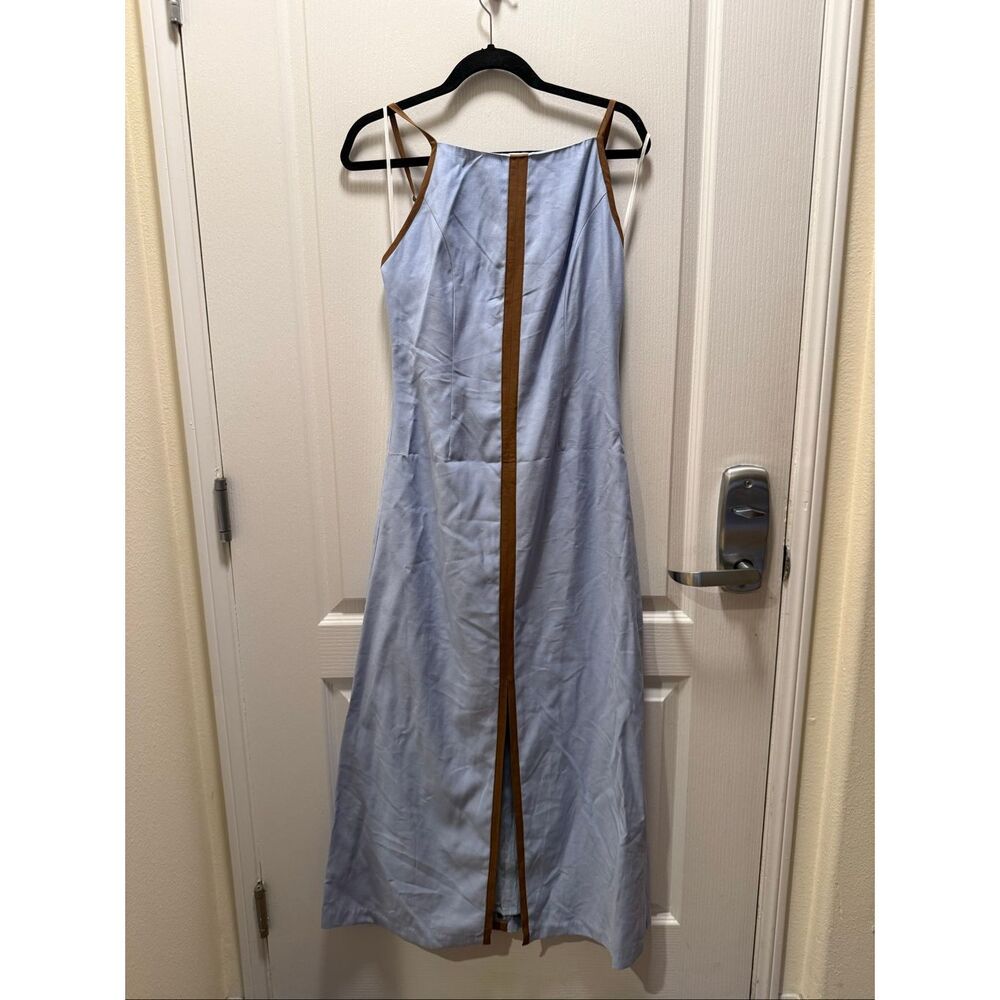 SOVERE Refine MIDI Dress Color:Blue & Brown size S Beach Dress NWT218 - Picture 2 of 5